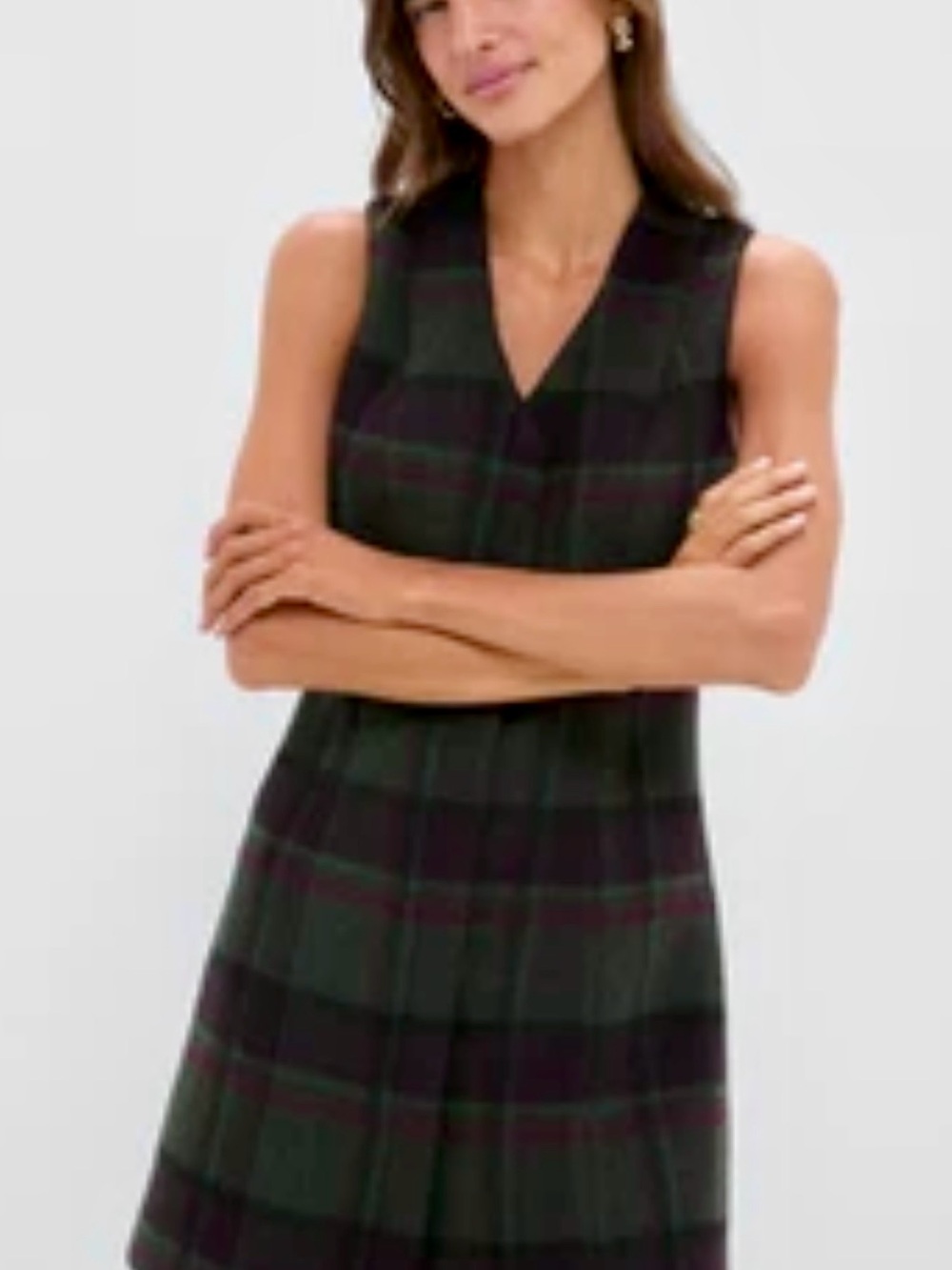 Tuckernuck Forest Plaid Wool Mercer Dress